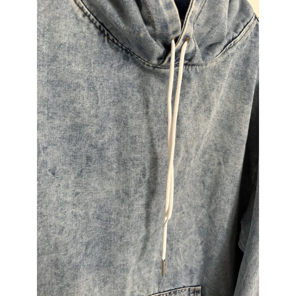 Denim Hoodie Pullover Sweatshirt Manfinity‎ Mens XXL Streetwear Skate Hip Hop